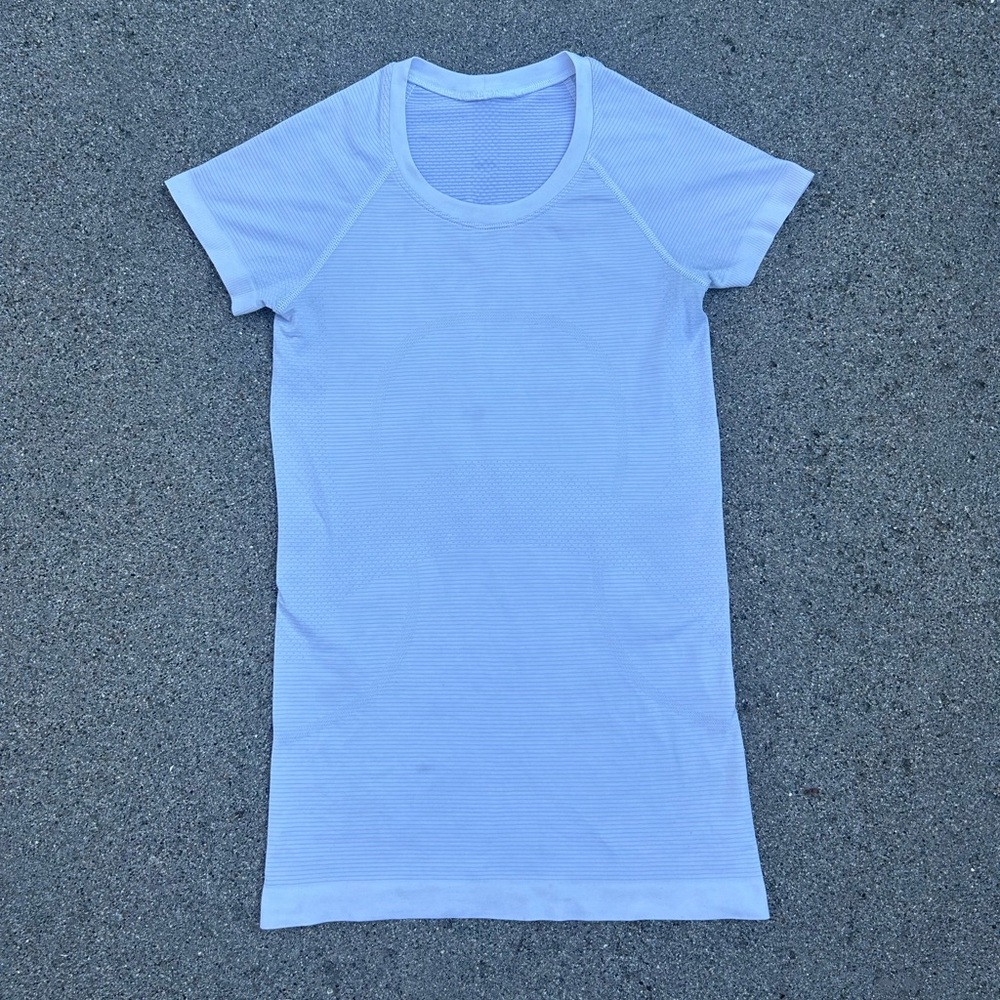 lululemon white swiftly short sleeve